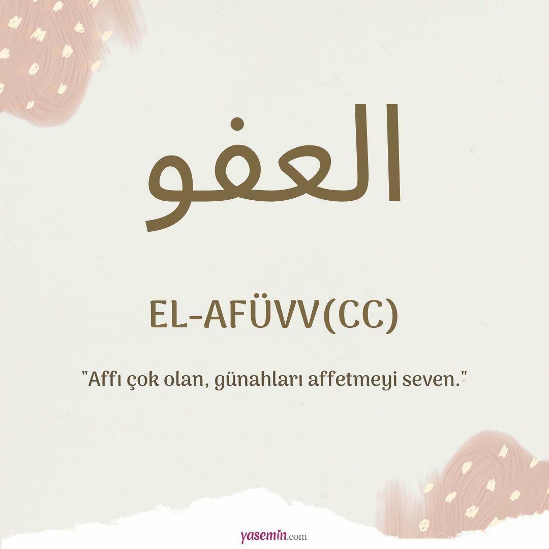 Mit jelent az al-Afuw (c.c)?