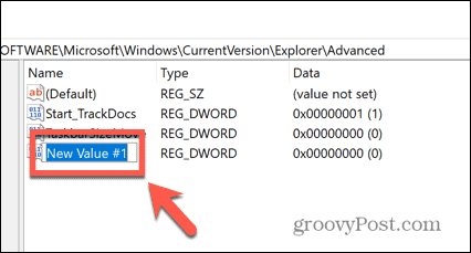 Windows 11 válassza ki a dword-ot