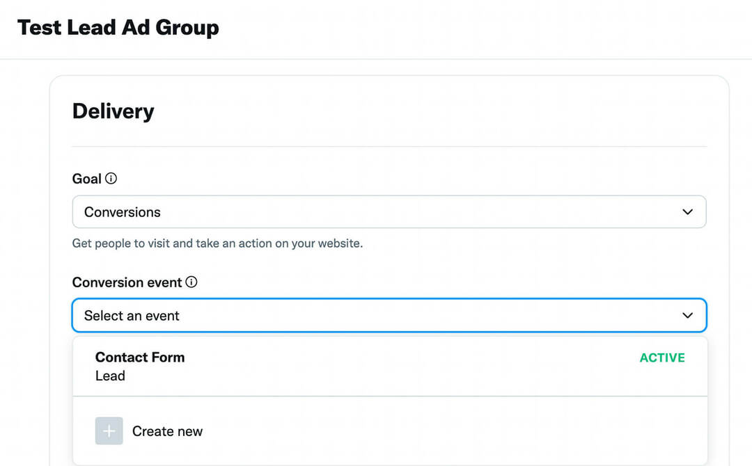 hogyan válasszunk-a-kampány-célt-és-hirdetéscsoport-célt-használva-Twitter-pixel-cél-középső-alsó-csatorna-konverziók-beállítás-más-cél-teszt-lead- ad-group-conversion-event-example-19