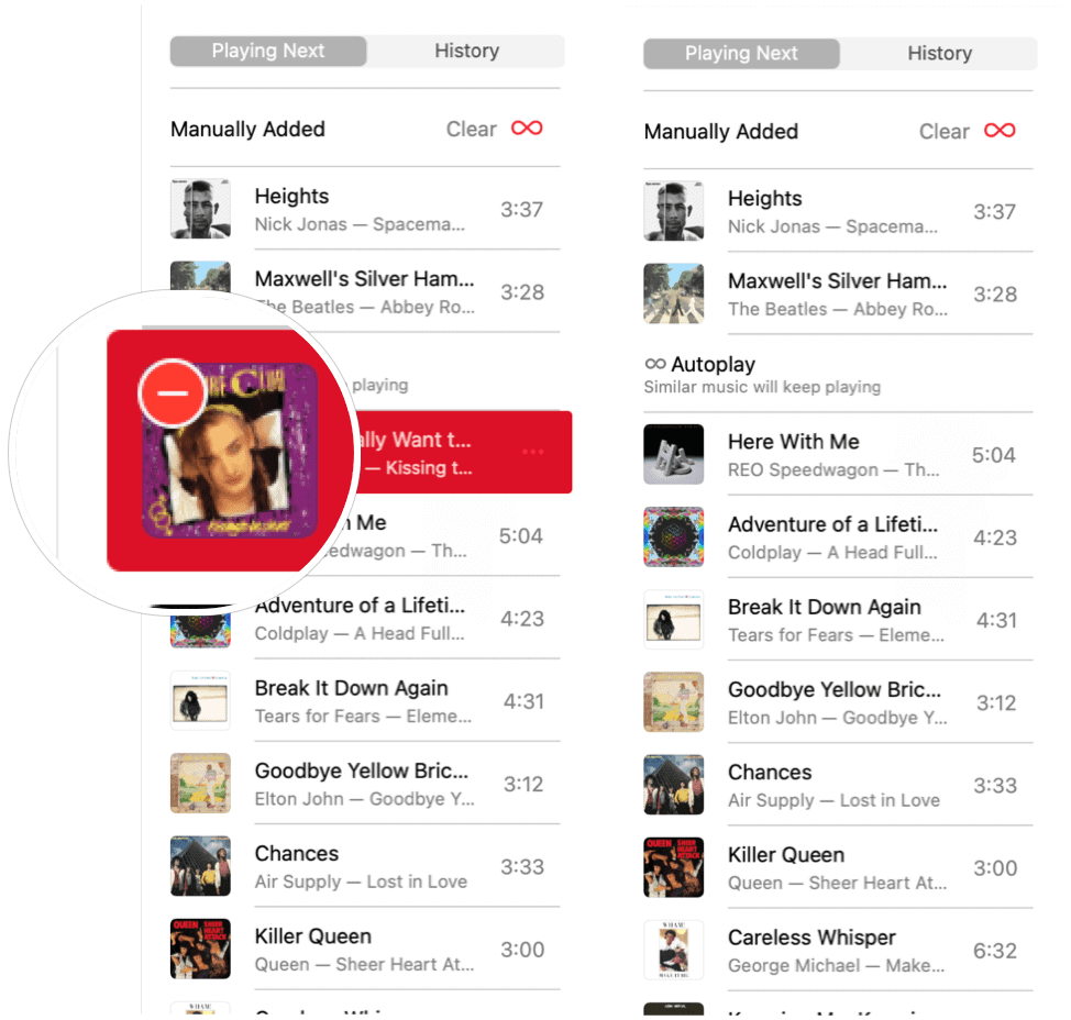 Apple Music Autoplay dal eltávolítása