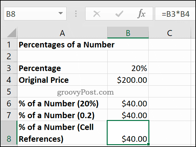 A szám százalékos aránya, a Microsoft Excelben bemutatva