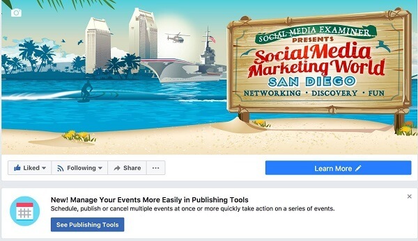 A Facebook megkönnyíti a Facebook események kezelését egy oldalról a Publishing Tools alkalmazásban.