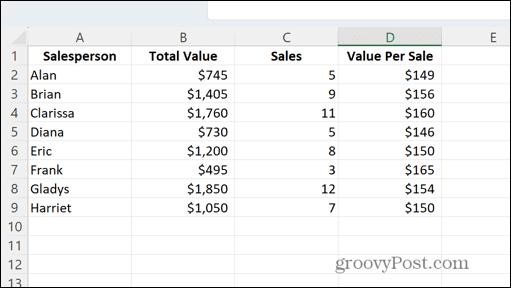 excel végső oszlopsorrend