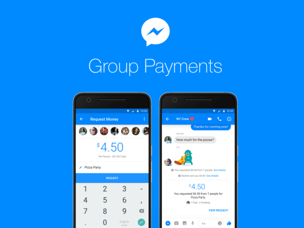 A Facebook felhasználói most pénzt küldhetnek vagy fogadhatnak embercsoportok között a Messengeren.