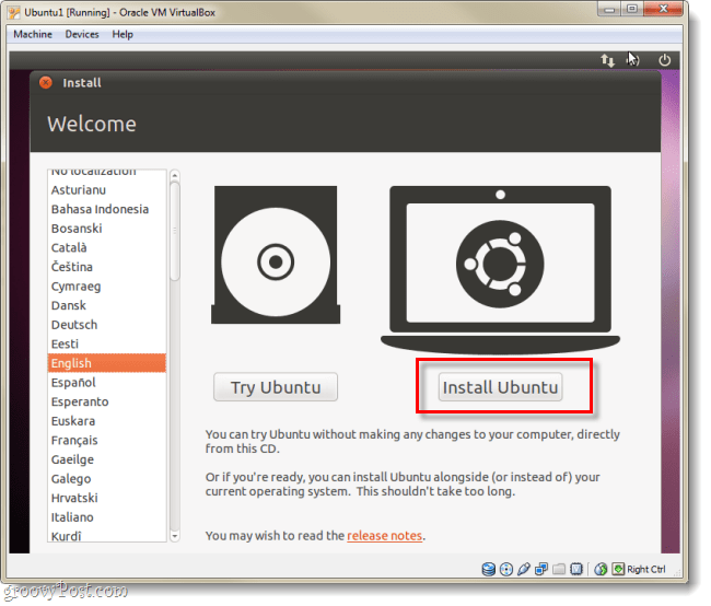 telepítse az ubuntu alkalmazást 