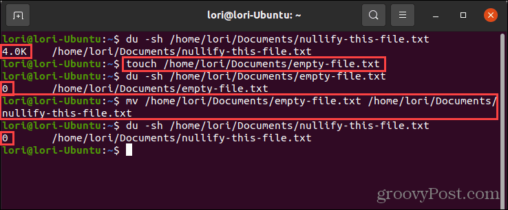 A touch és mv parancsok használata Linuxban
