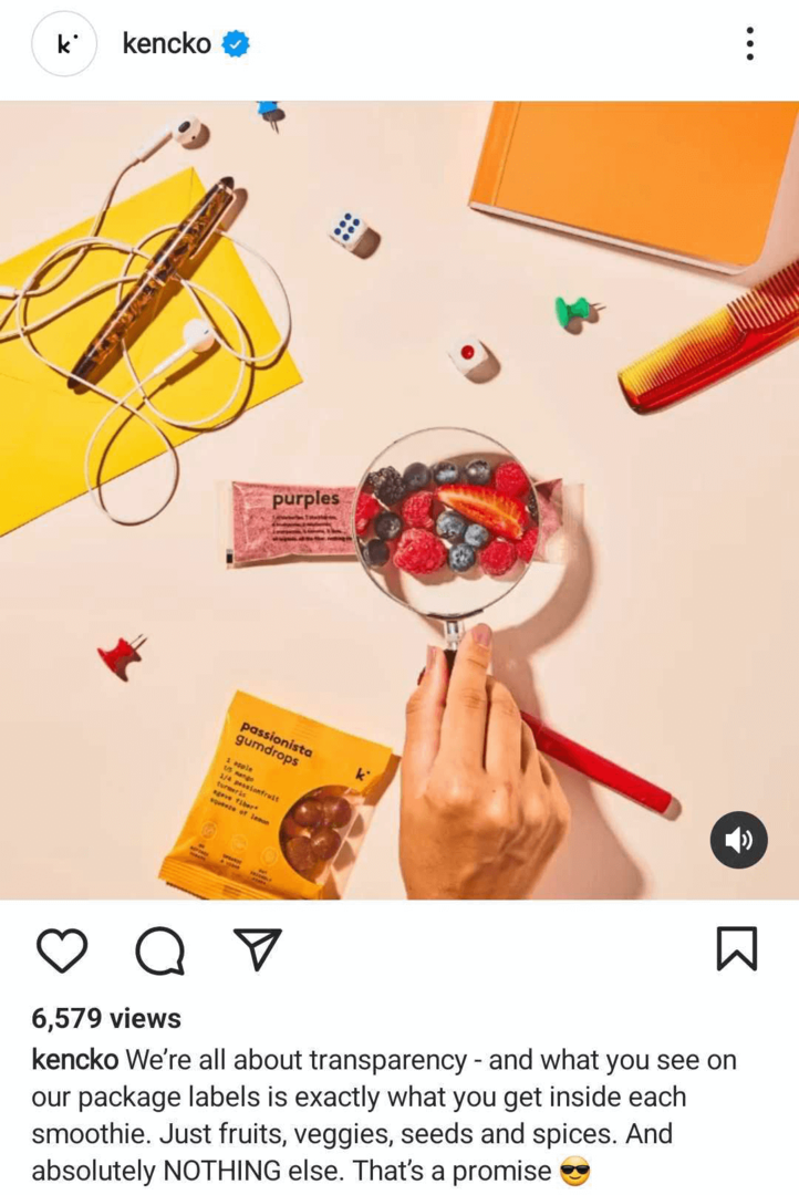példa az Instagram tekercsmegosztási márkaértékeire