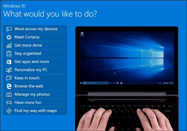 Windows 10 bemutató témák