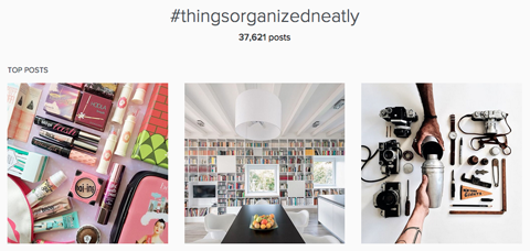 dolgok szervezetten hashtag képek az instagramon