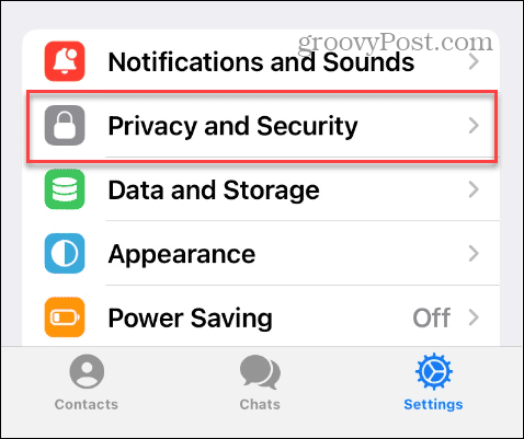 Adatvédelmi és biztonsági beállítások a Telegram alkalmazásban iPhone-on
