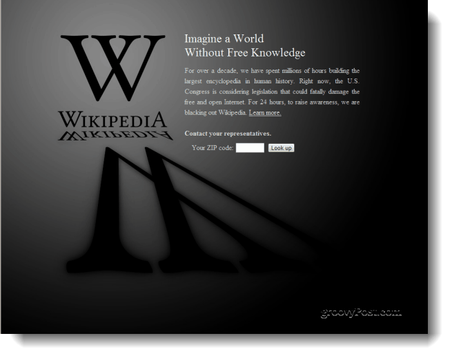 Wikipedia a sötétben