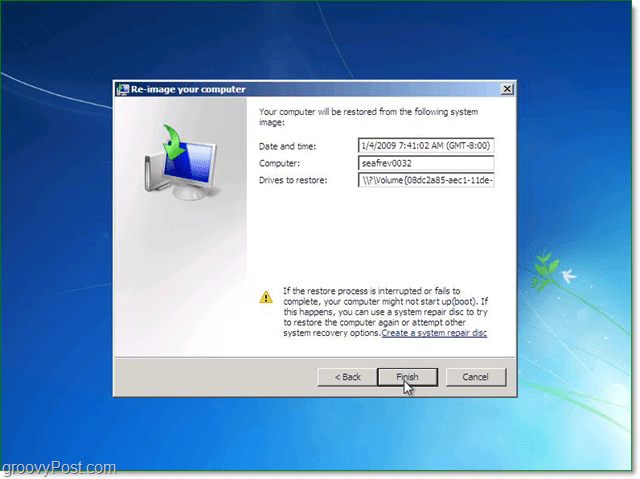 ellenőrizze, hogy a Windows 7 rendszerképe megfelelő-e