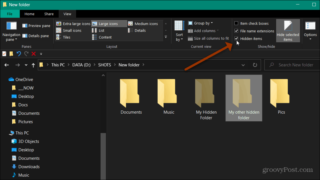 Fájlok és mappák elrejtése a Windows 10 rendszeren