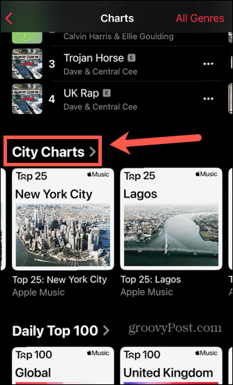 apple music charts városi listák