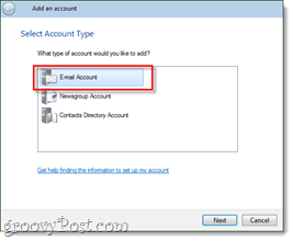 Windows Live mail e-mail fiók