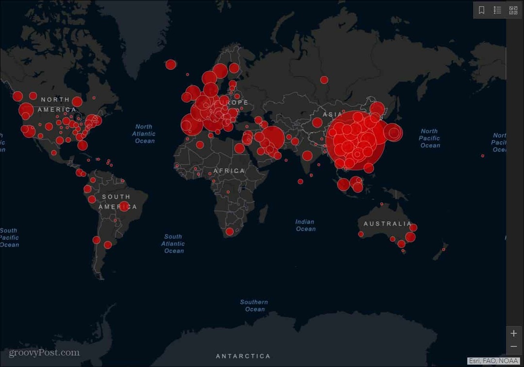 Coronavírus térkép