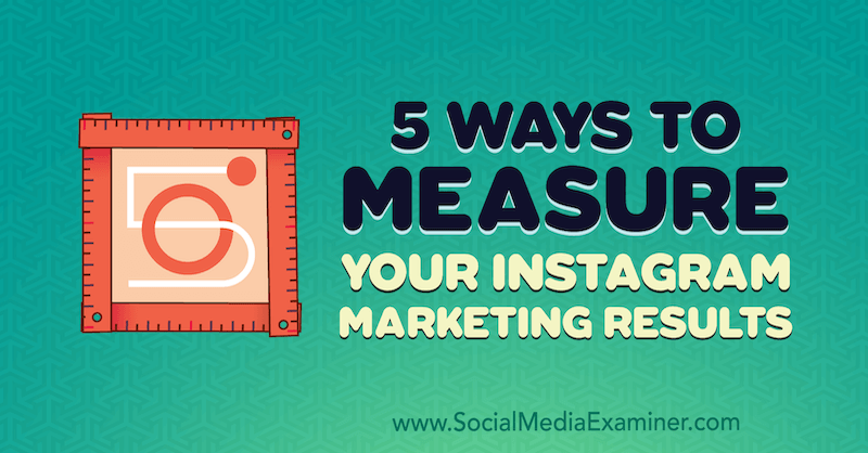 5 módszer az Instagram-marketing eredményeinek mérésére Dana Fiddler által a közösségi média vizsgáztatóján.
