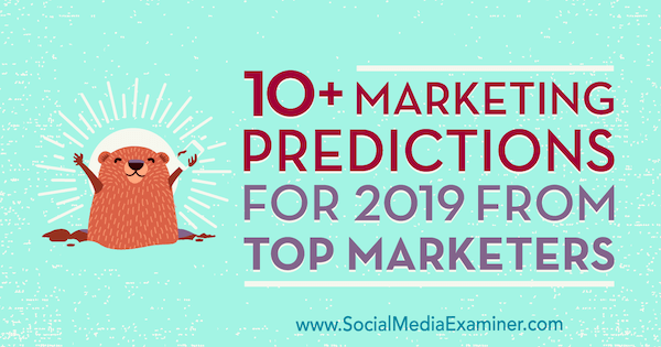 10+ marketing előrejelzés 2019-re a legjobb marketingszakemberektől, Lisa D. Jenkins a közösségi média vizsgáztatóján.