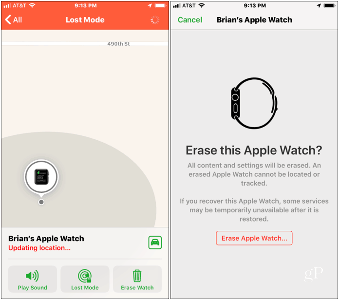 Törölje le az Apple Watch készüléket