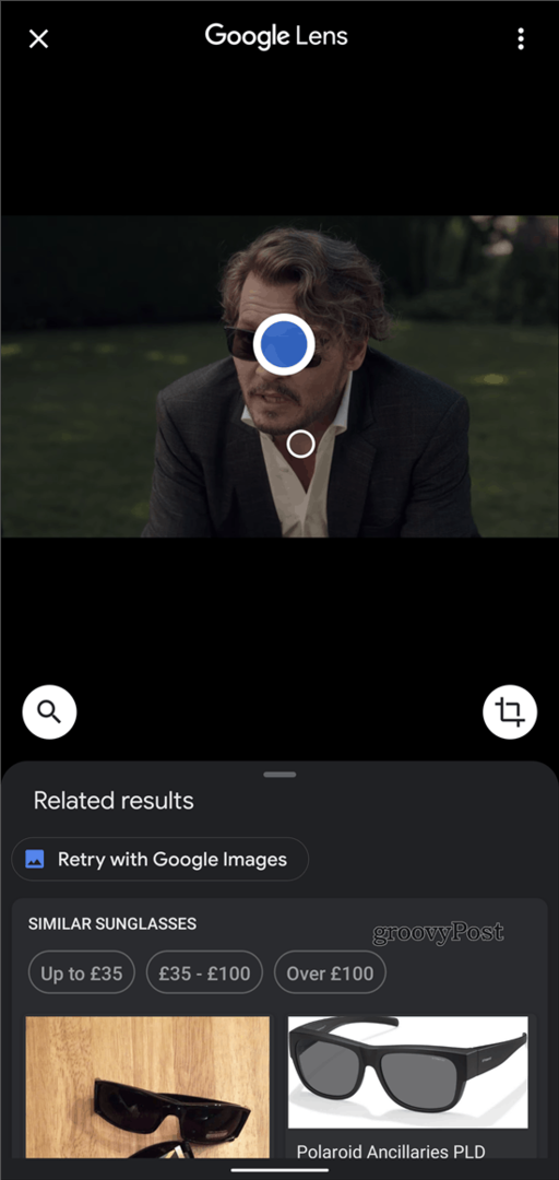 A Google Lens Chrome keresési eredménye