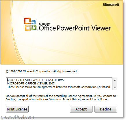 a Microsoft Powerpoint Viewer telepítése