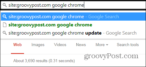 A Chrome csak egy webhelyen keres
