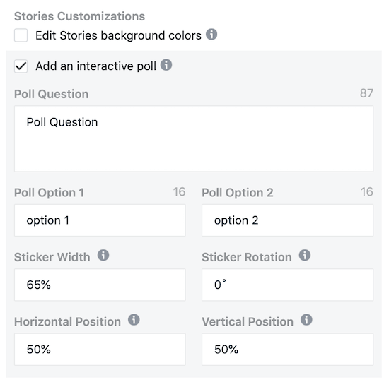 interaktív szavazás hozzáadása az Instagram Stories hirdetéshez a Facebook Ads Manager-ben