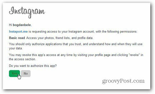 instaport instagram lehetővé teszi a hozzáférést