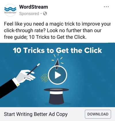 Eredményt nyújtó Facebook hirdetési technikák, például a WordStream ingyenes útmutatóval
