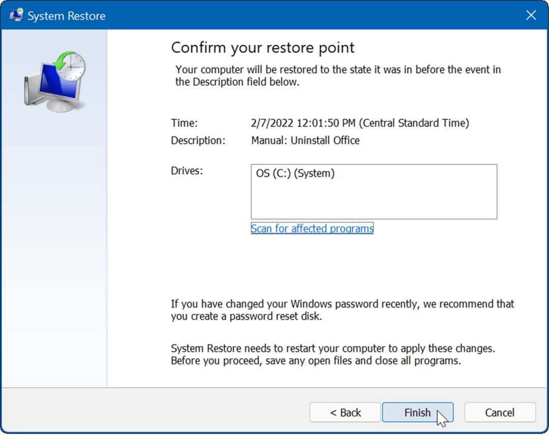 Hozzon létre egy visszaállítási pontot a Windows 11 rendszeren