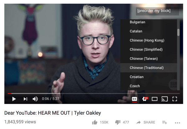 Tyler Oakley közössége lefordította egyik YouTube-videóját 68 különböző nyelvre.