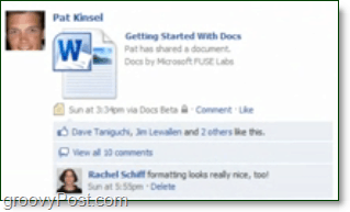 Microsoft Office Online + Facebook = Docs.com [groovyNews]