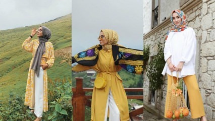 Sárga ruhák hidzsáb ruházatban