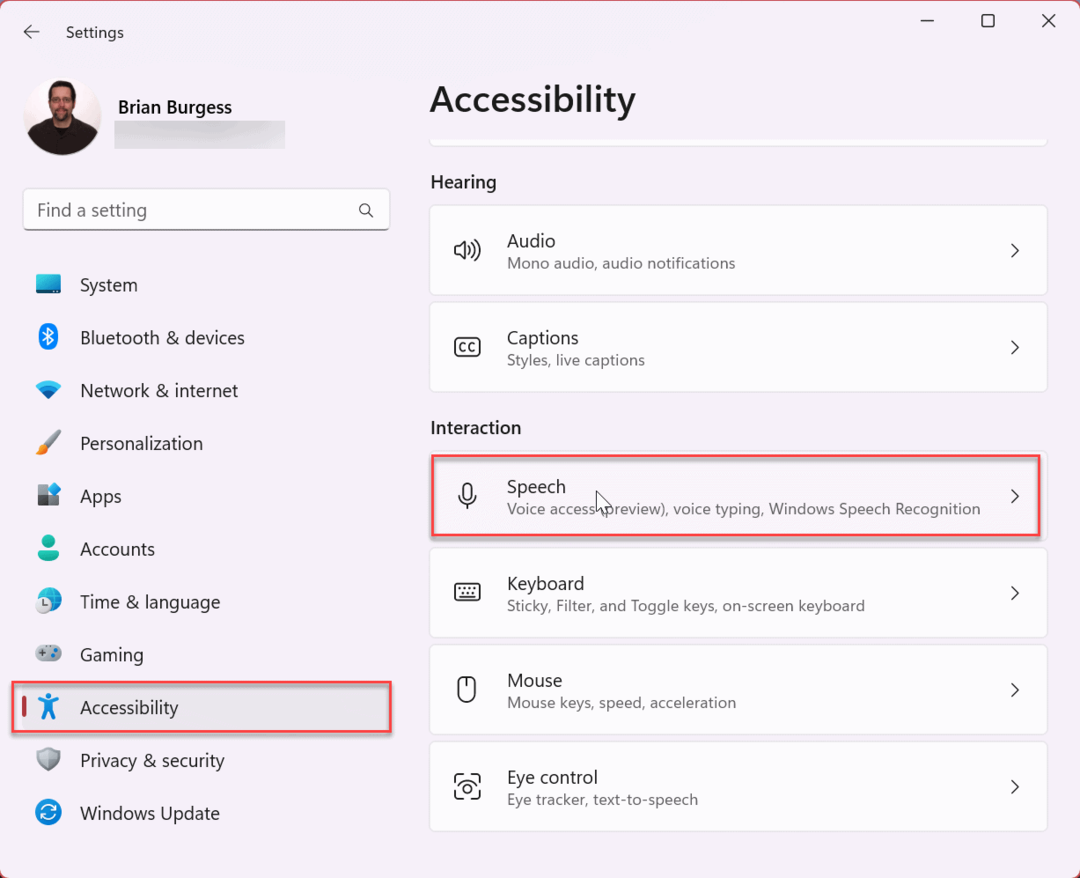 Hangalapú hozzáférés engedélyezése és használata Windows 11 rendszeren