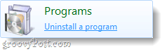 távolítsa el a programot a Windows 7 rendszeren