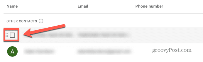 gmail jelölőnégyzet