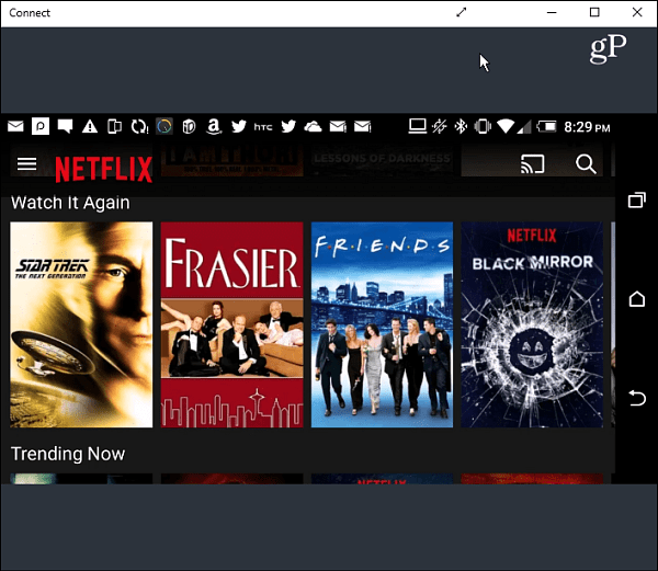 Netflix táj Android Connect