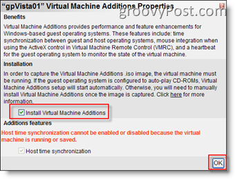 Telepítse az MS Virtual Server 2005 R2 virtuálisgép-kiegészítéseit