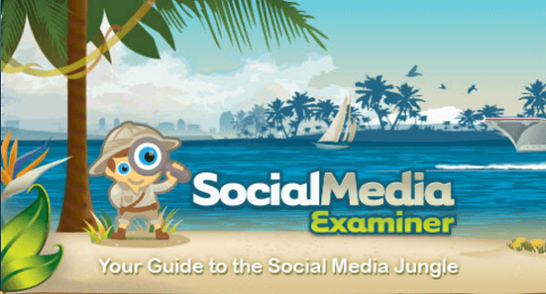 A Social Media Examiner tagline útmutatója a közösségi média dzsungeléhez.