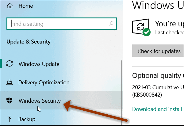 Windows biztonság