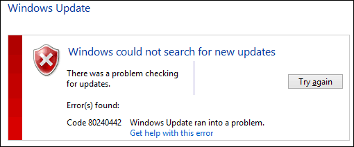 Eredeti Windows Update hiba