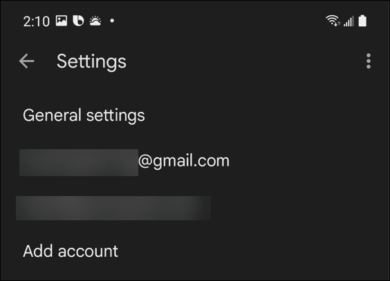 válasszon gmail fiókot