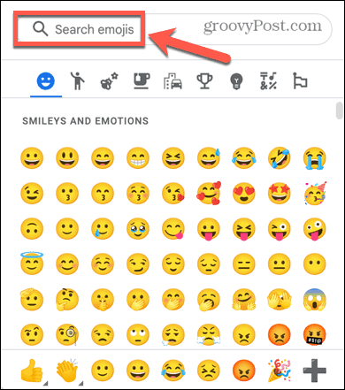 google docs emoji lista
