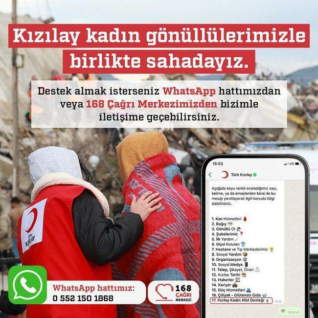 A Török Vörös Félhold WhatsApp-vonalat hozott létre a földrengés áldozatainak