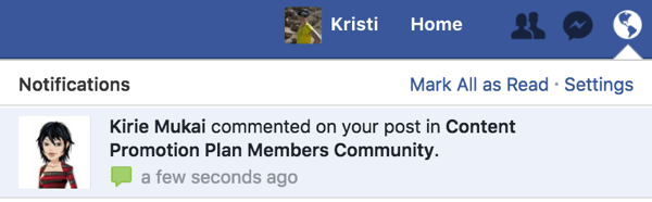 Értesítést kap, ha valaki csatlakozást kér a Facebook-csoporthoz.