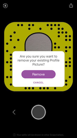 távolítsa el a snapchat szelfit
