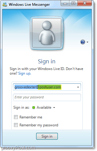 A Windows Live Messenger használható a domain fiókjával, ha beállította