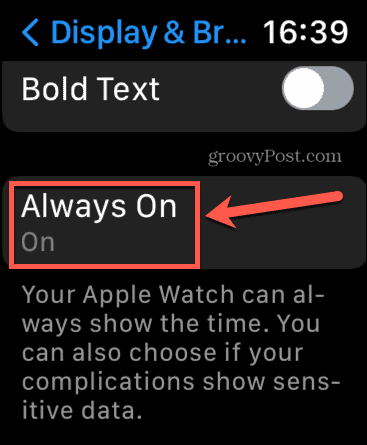Az Apple Watch mindig a beállításokban van