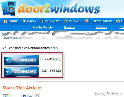 Hogyan kell telepíteni a DreamScene szoftvert a Windows 7 rendszerre