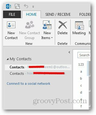 Közösségi hálózatok Outlook 3